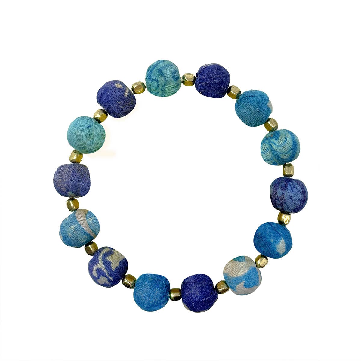 Kantha Azure Bauble Bracelet