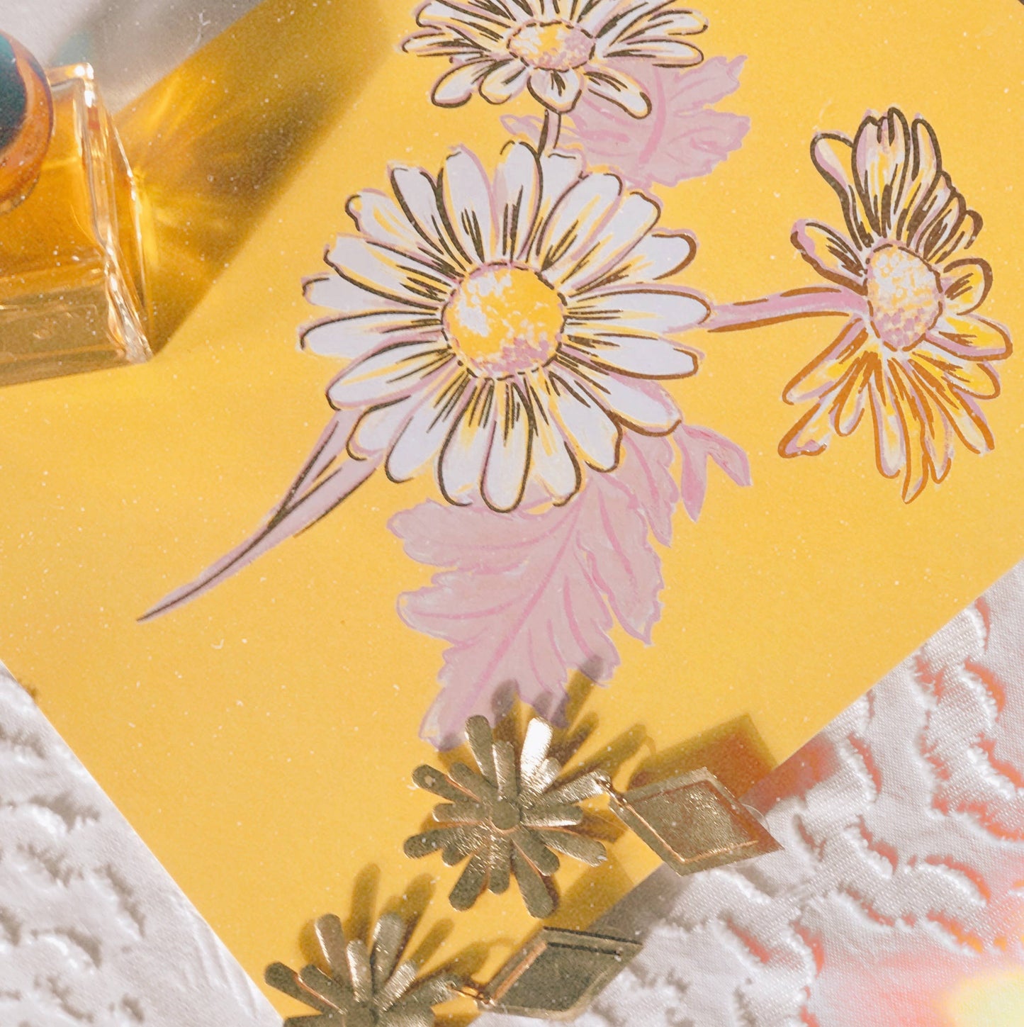 Daisy Bunch Foil Art Print