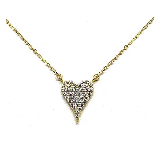 Small Heart Pave Necklace