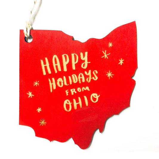 Happy Holidays from Ohio Ornament