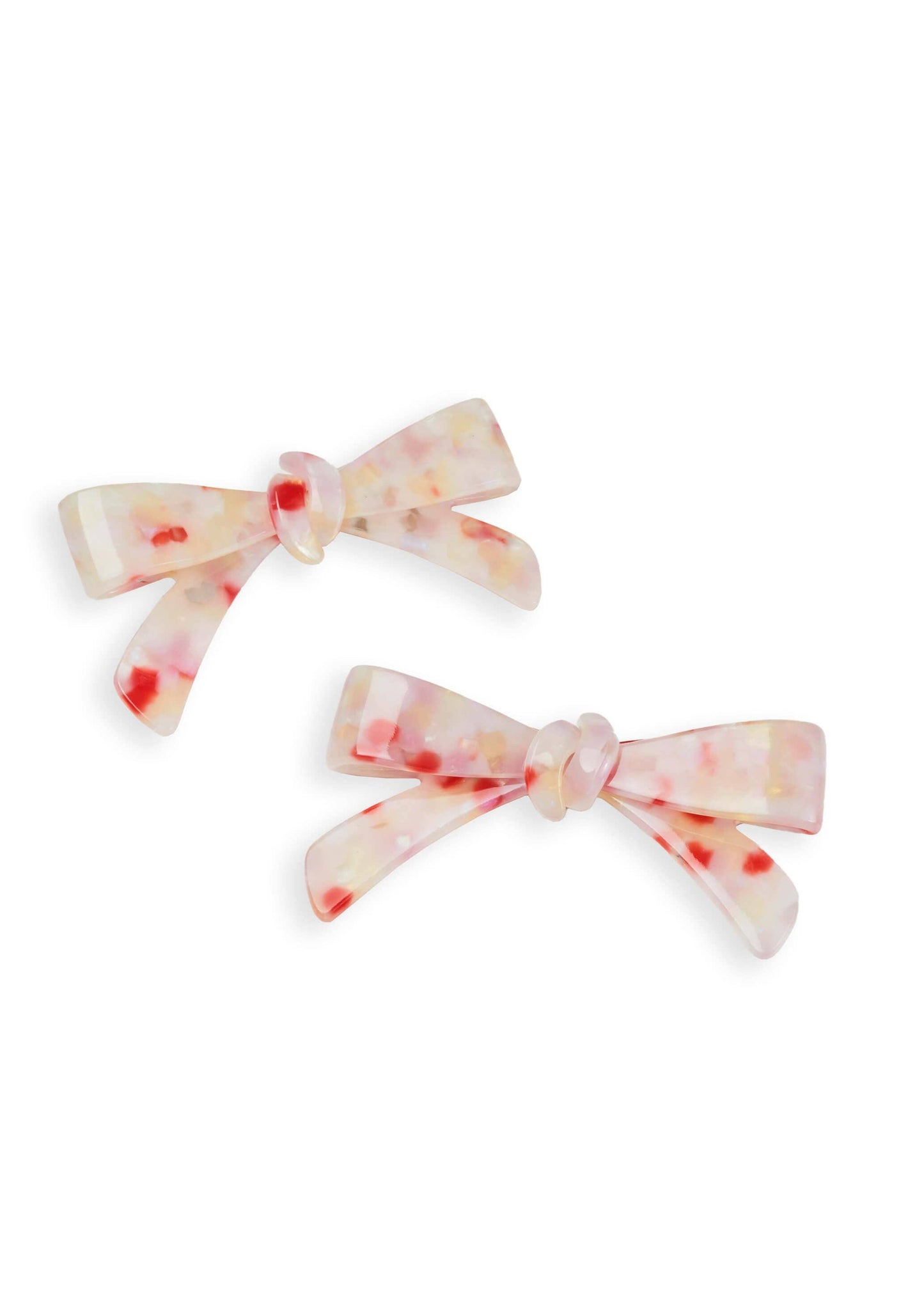 Marbelized Bow Clip Pair