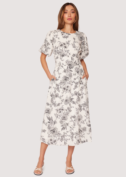 Rose Haven Midi Dress