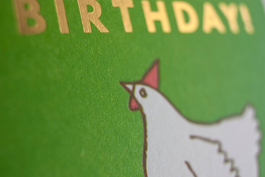 Farm Animals Letterpress Birthday Card