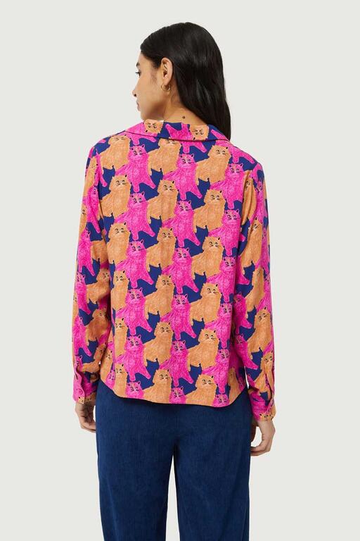 Minou Printed Button Down Top