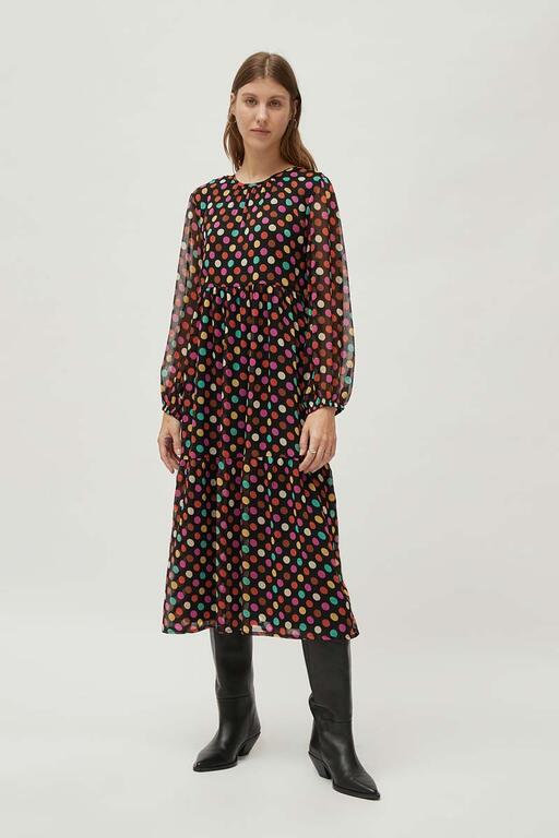 Zoey Dotted Midi Dress