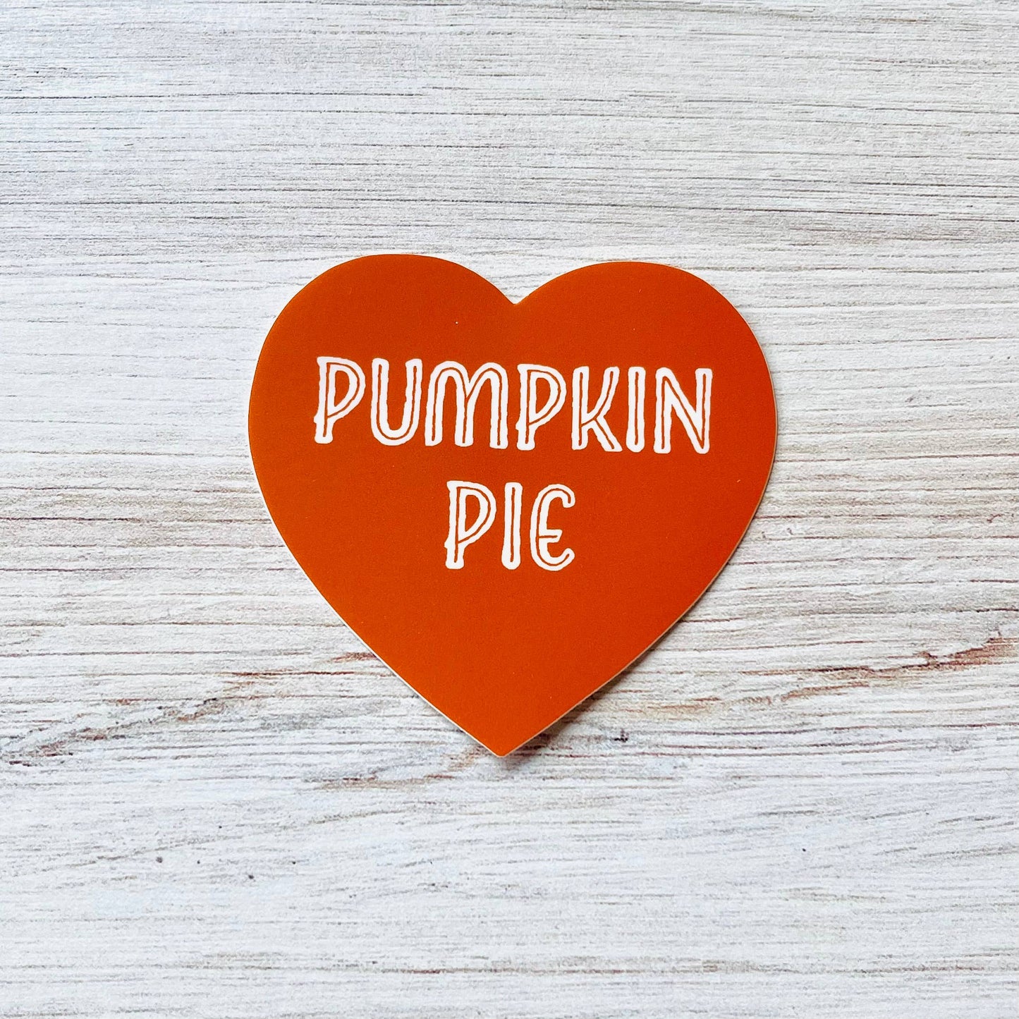 Pumpkin Pie Heart Sticker