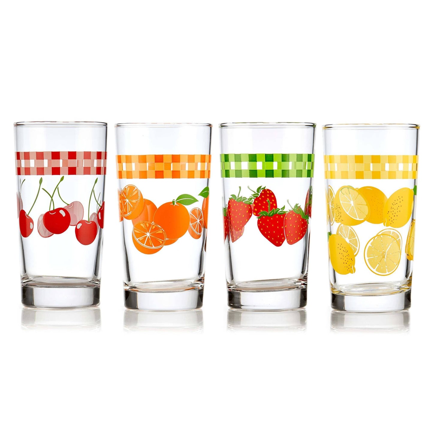 Vintage Fruity Juice Glasses