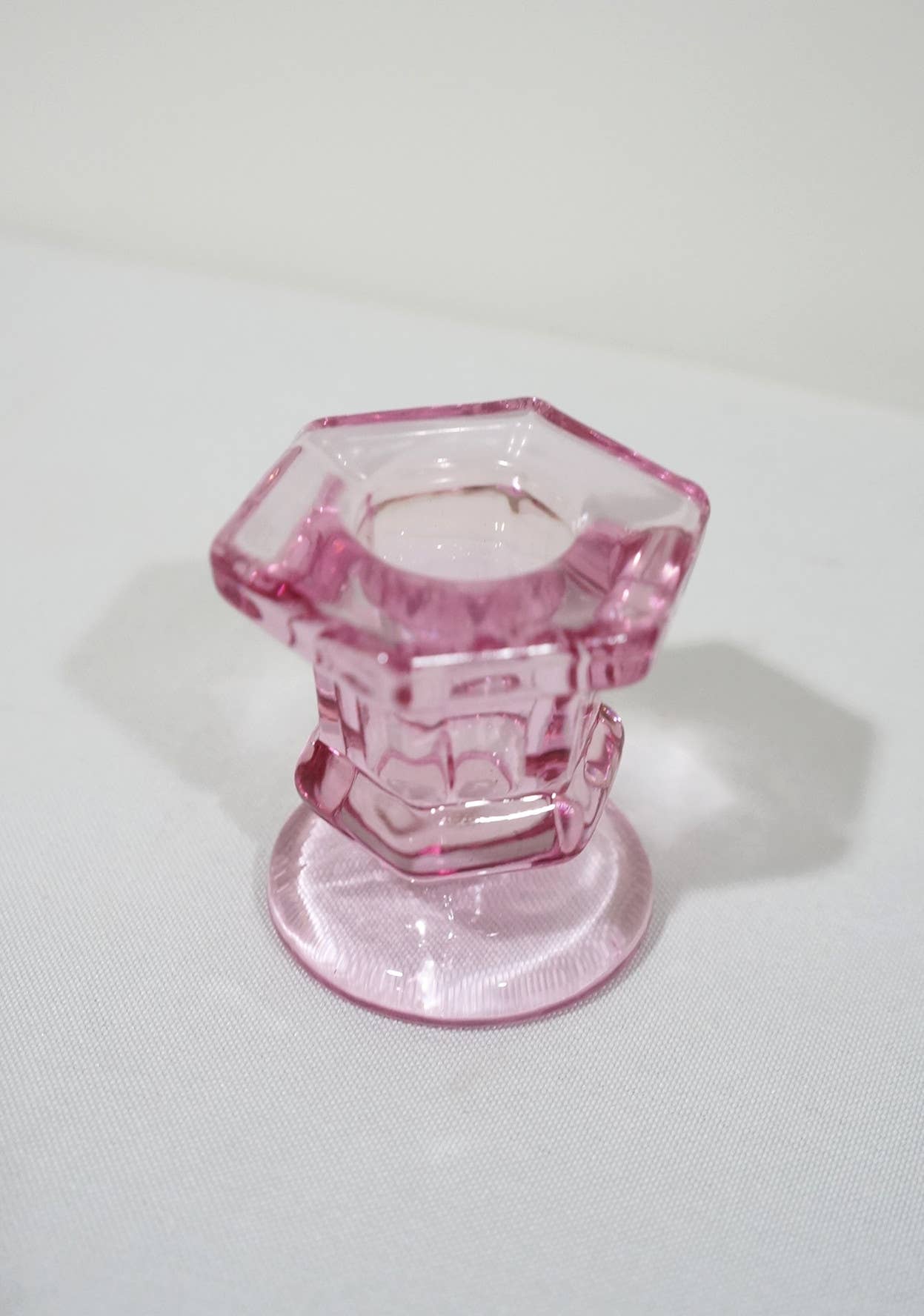 Vintage Glass Taper Candle Holder