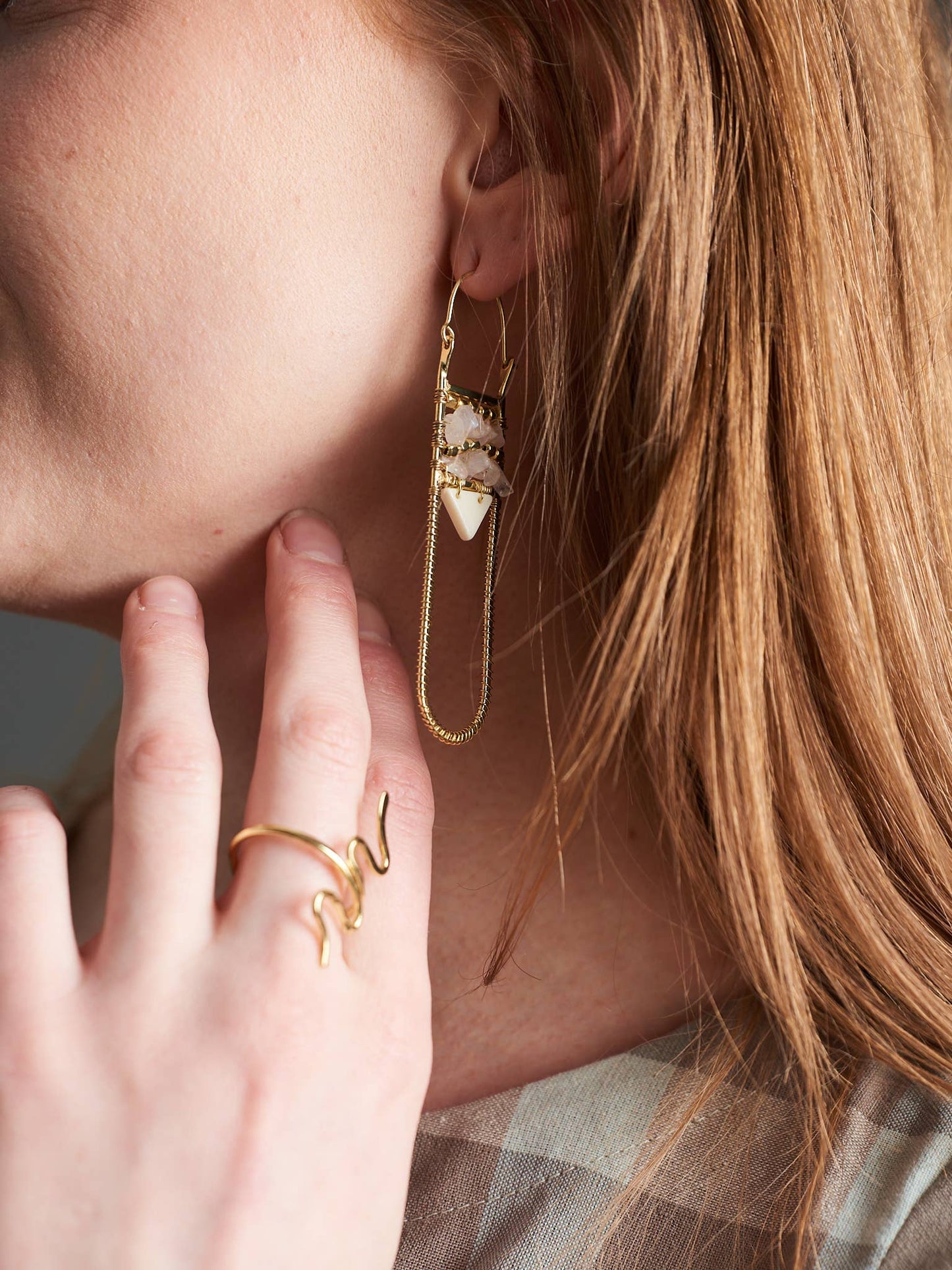 Maya Hook Earrings Gold