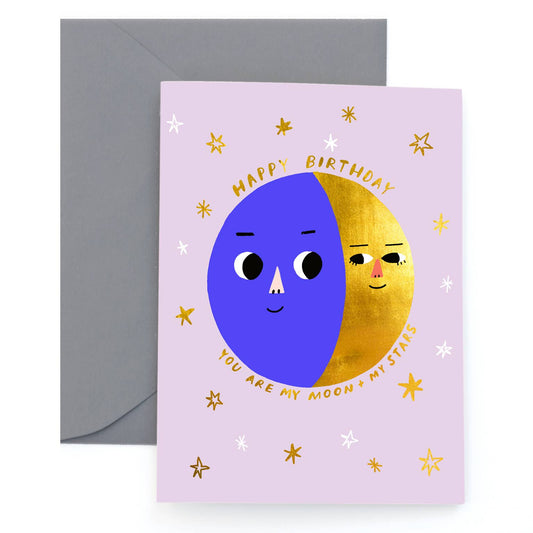 Moon Phases Birthday Card