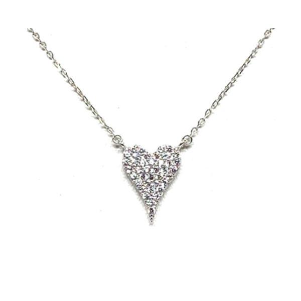 Small Heart Pave Necklace