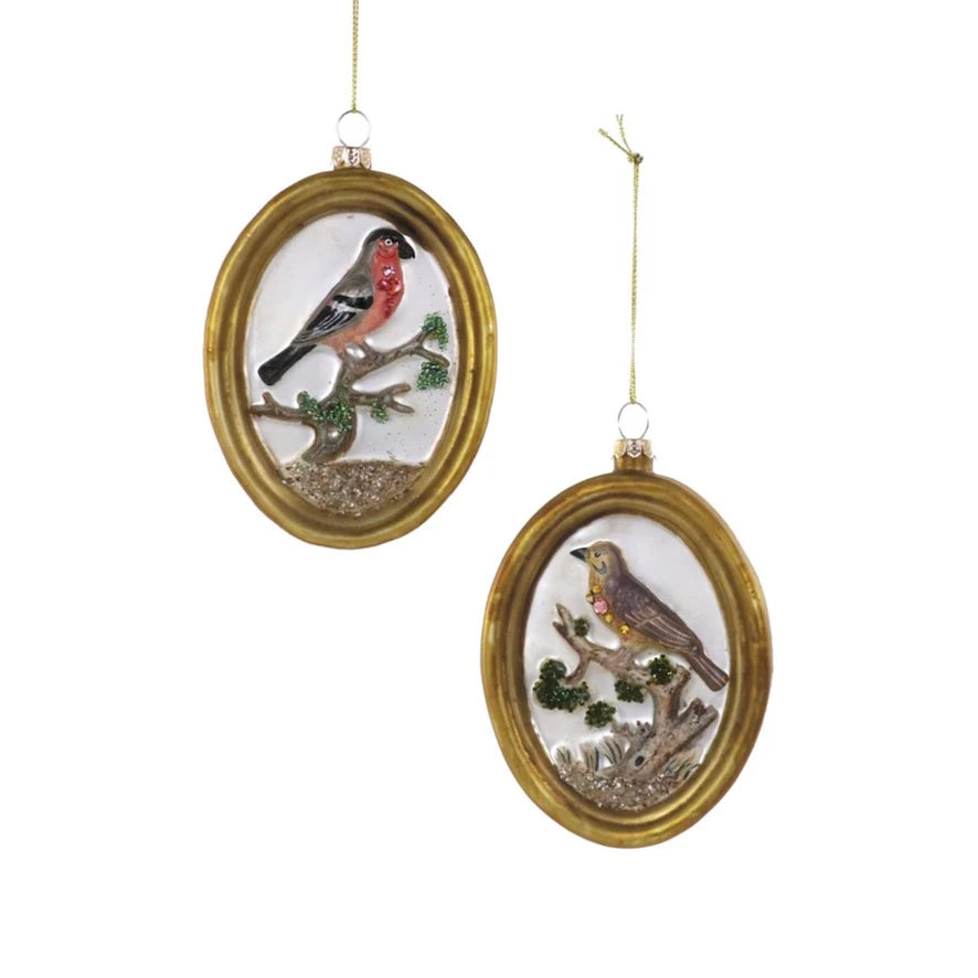 Meadow Finch Curio Frame Ornament