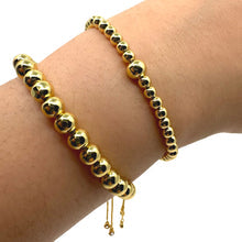 Gold Beaded Pull Chain Bracelet