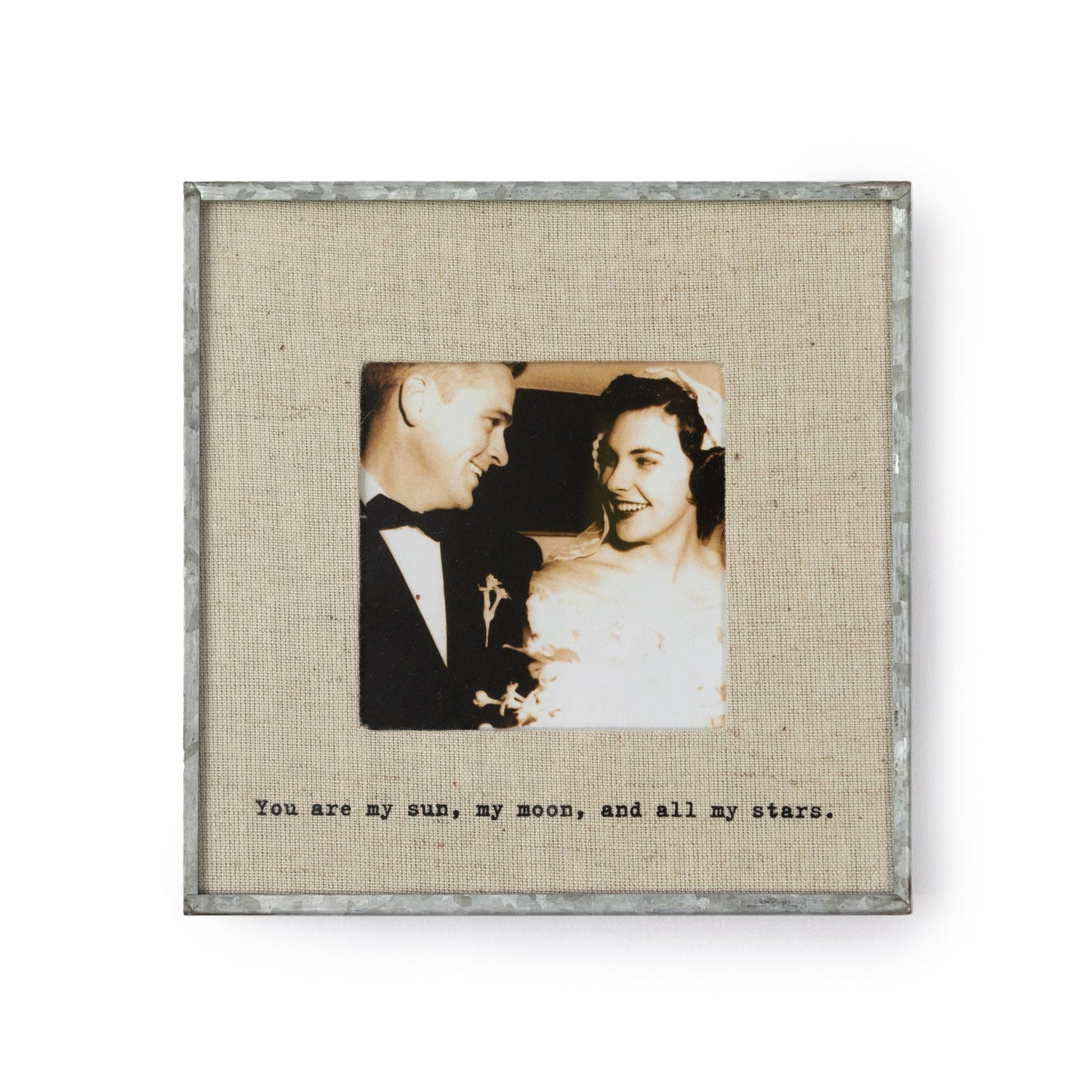 Linen 6x6x4 Photo Frame