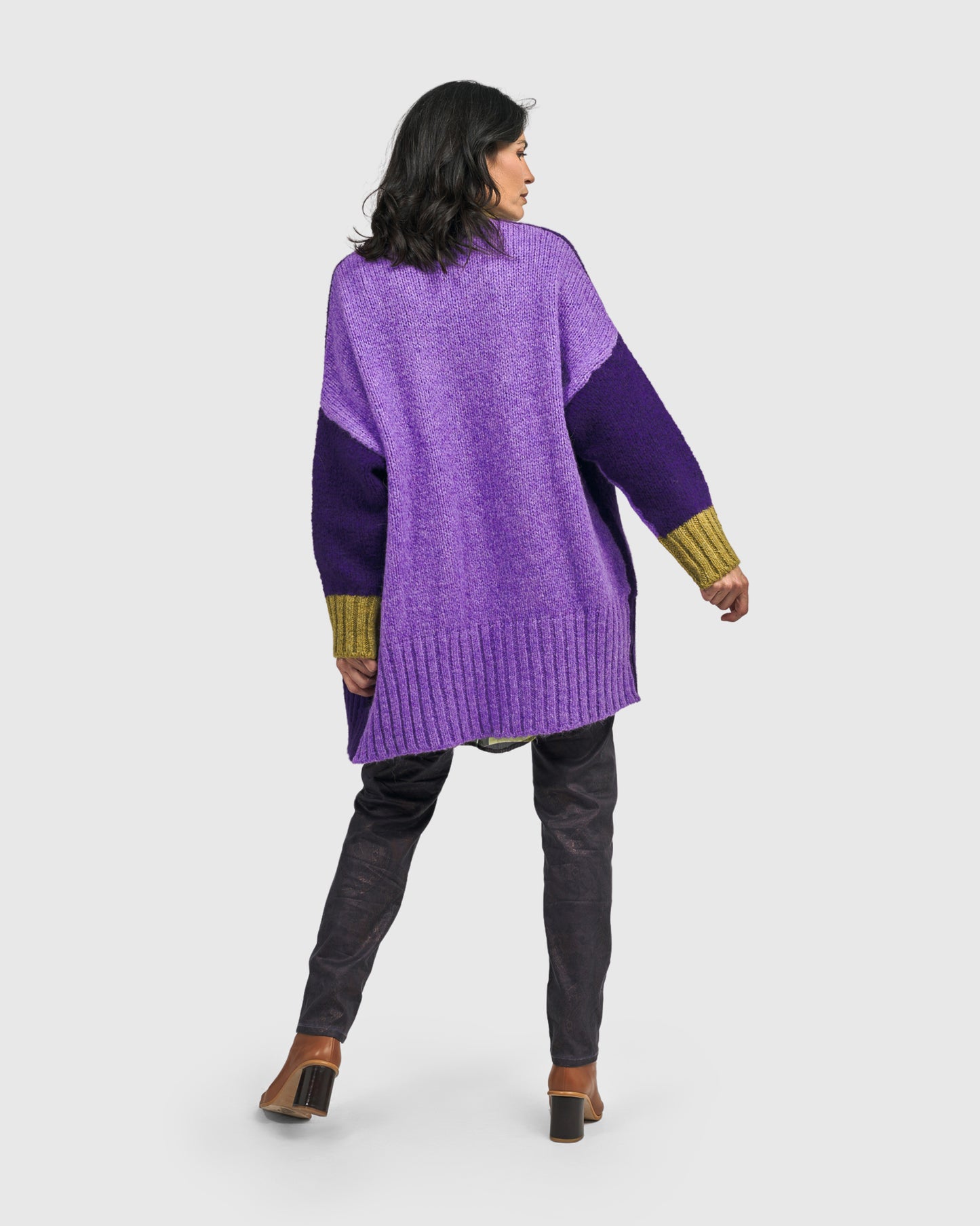 Edith Color Bloc Knit Cardigan