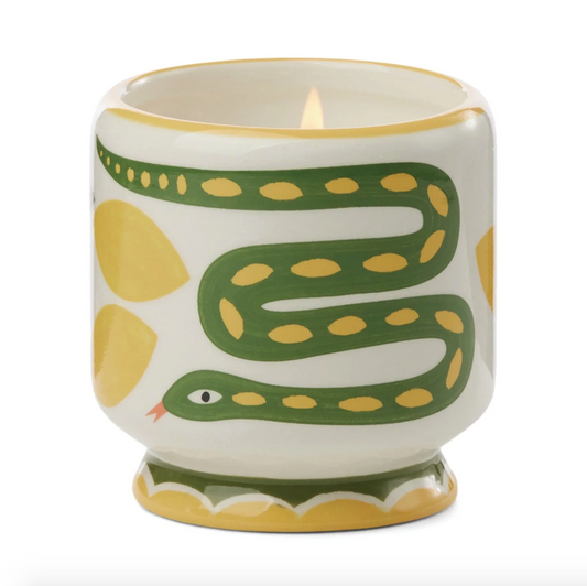 A Dopo Handpainted Ceramic Candle - Snake