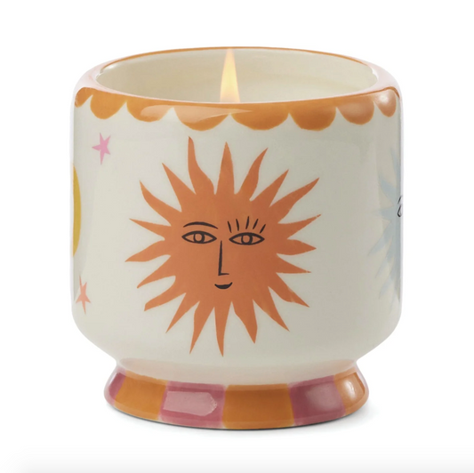 A Dopo Handpainted Ceramic Candle - Sun