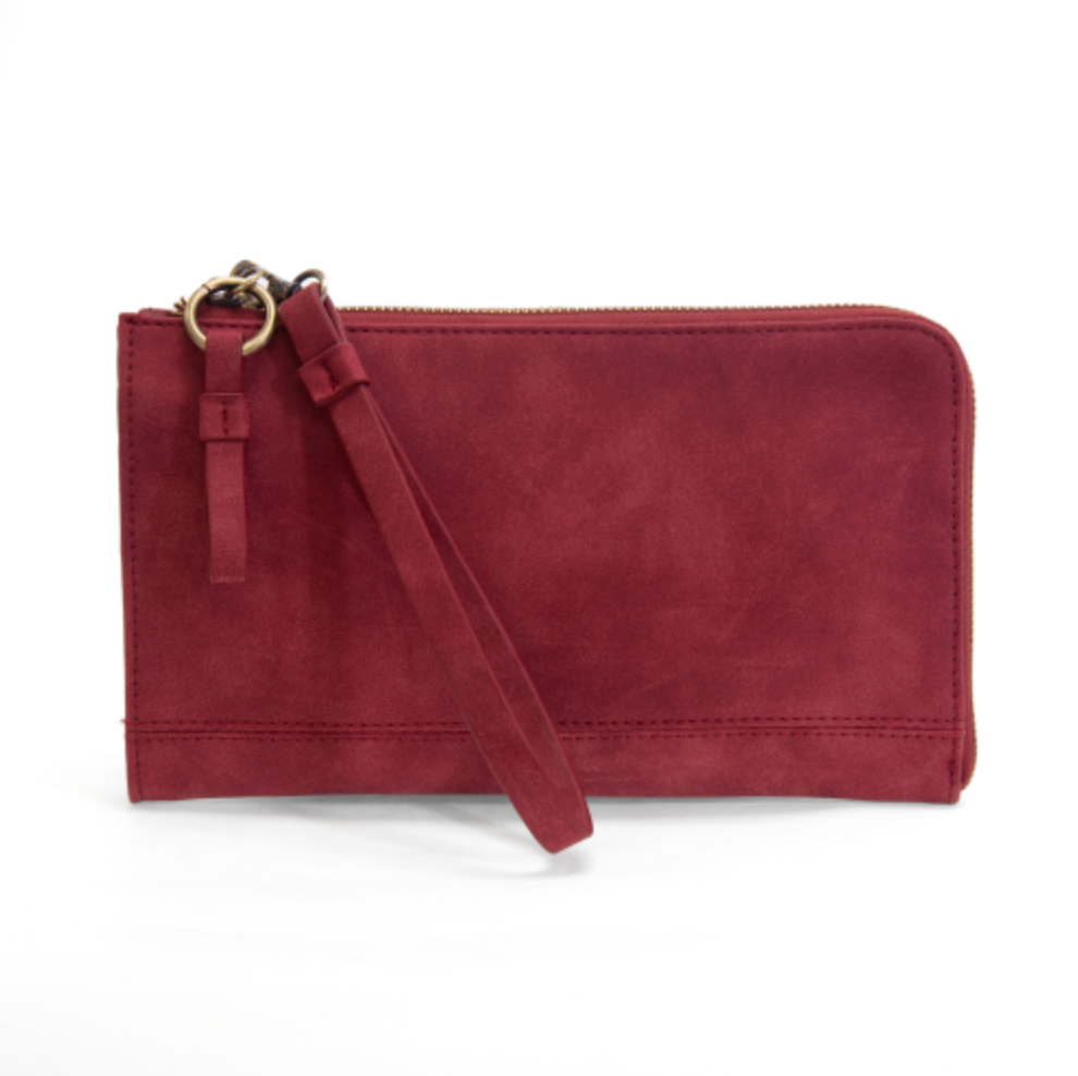 Faux Suede Karina Convertible Wristlet & Wallet