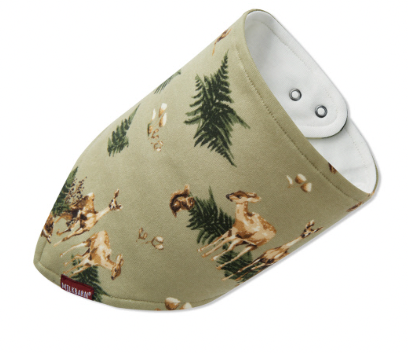 Organic Cotton Three-Layer Kerchief Bib - Forest Party