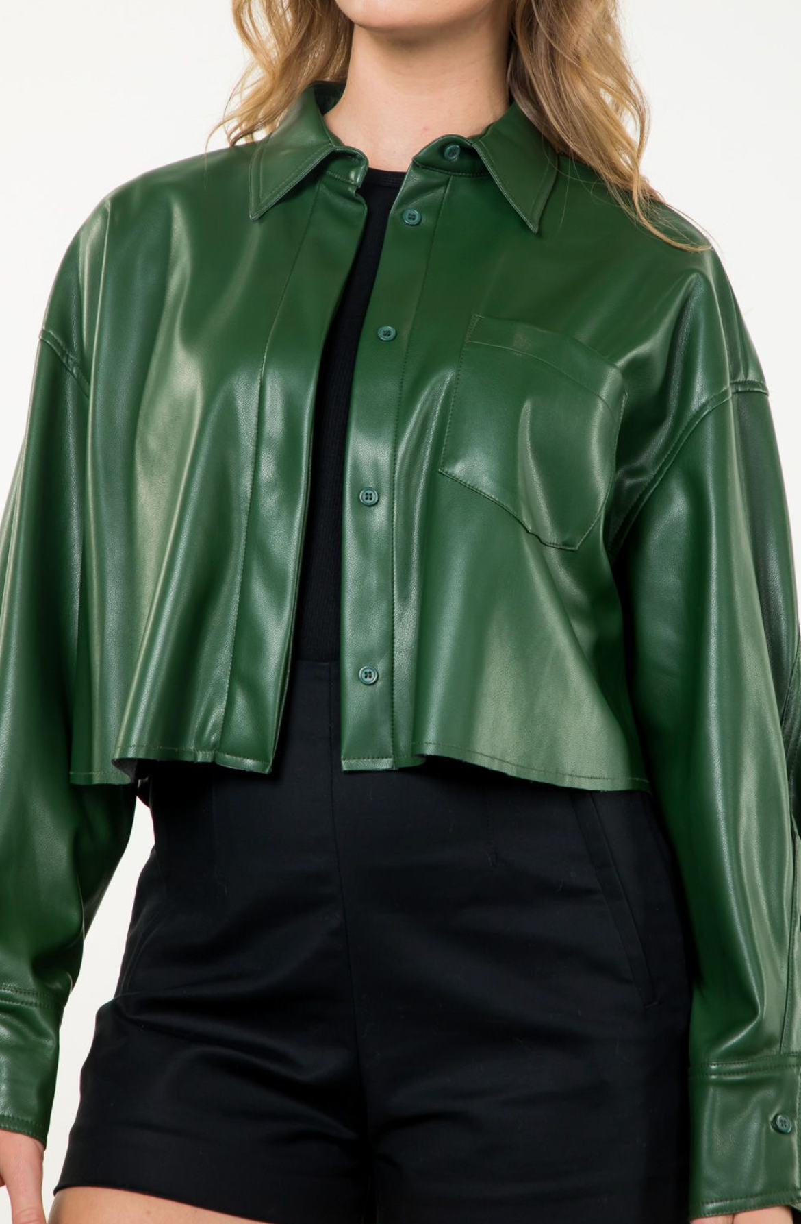 Asta Cropped Leather Jacket