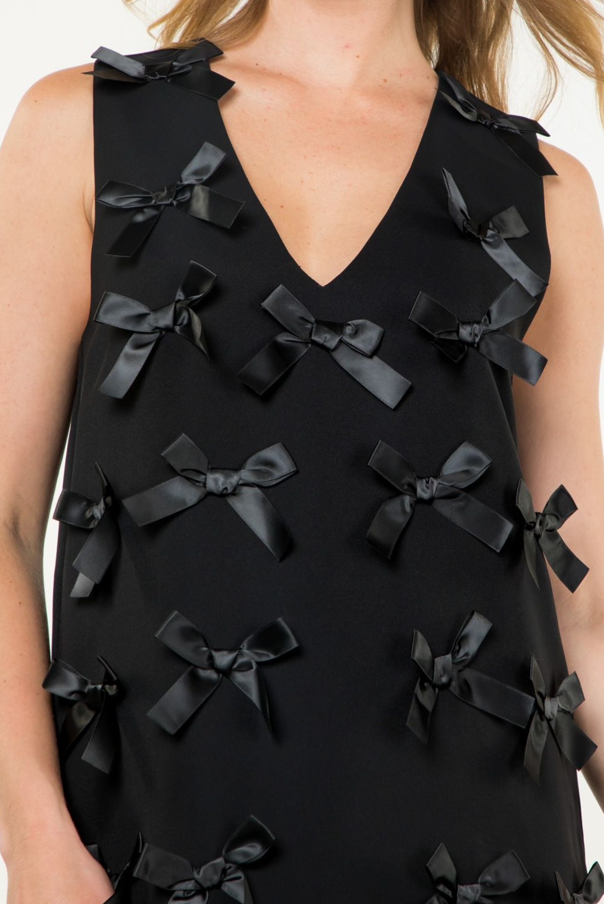 Brina Little Black Bow Dress