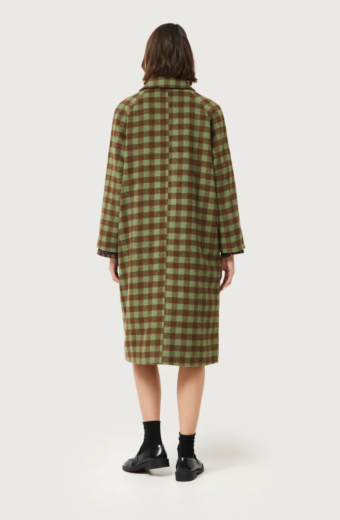 Green and Brown Plaid Coat