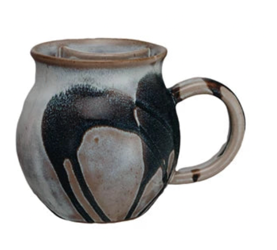 Naoko 16 oz Stoneware Mug with Tea Bag Holder