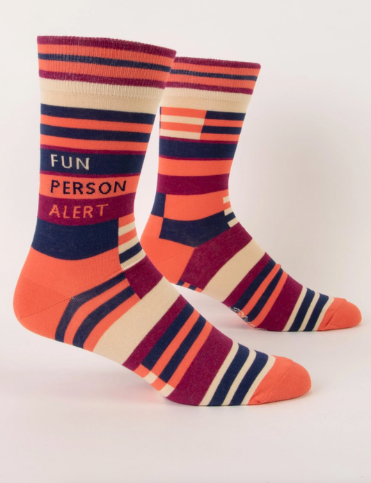 Fun Person Alert Men's Crew Socks