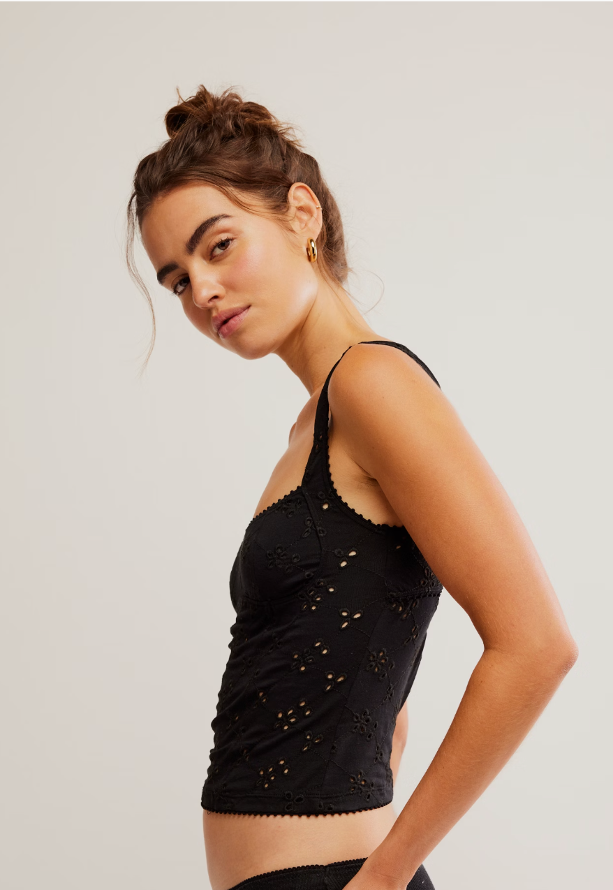 Full Bloom Eyelet Cami