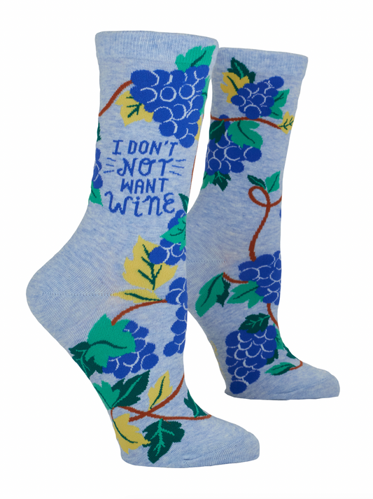 Don't Not Want Wine Women's Crew Socks