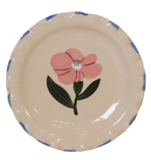 Lynne Hand-Painted Floral Plate