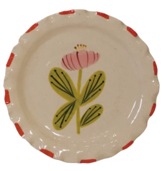 Lynne Hand-Painted Floral Plate