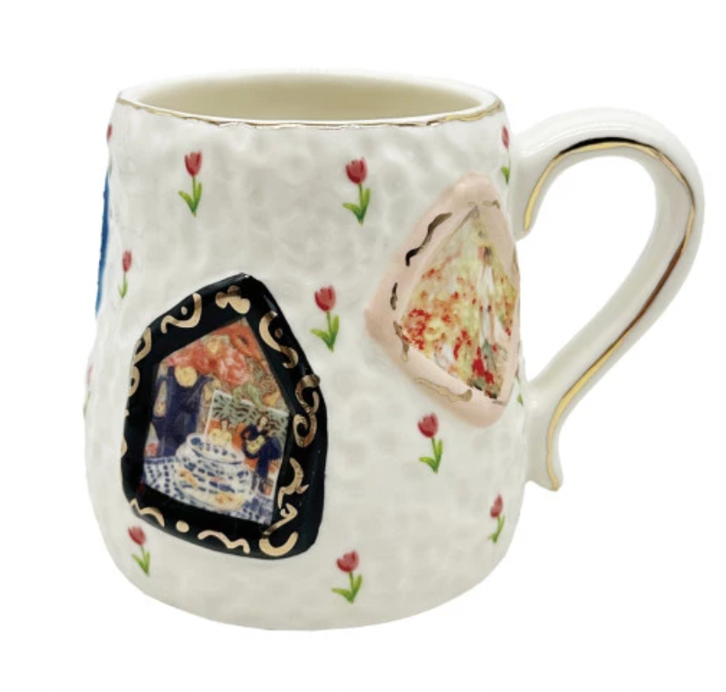 Blanche Hand-Painted Mugs