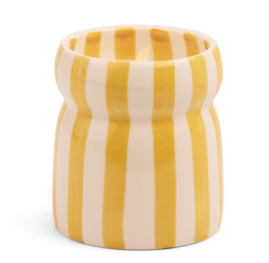 Cabana Striped Ceramic Candle - 6.5oz.