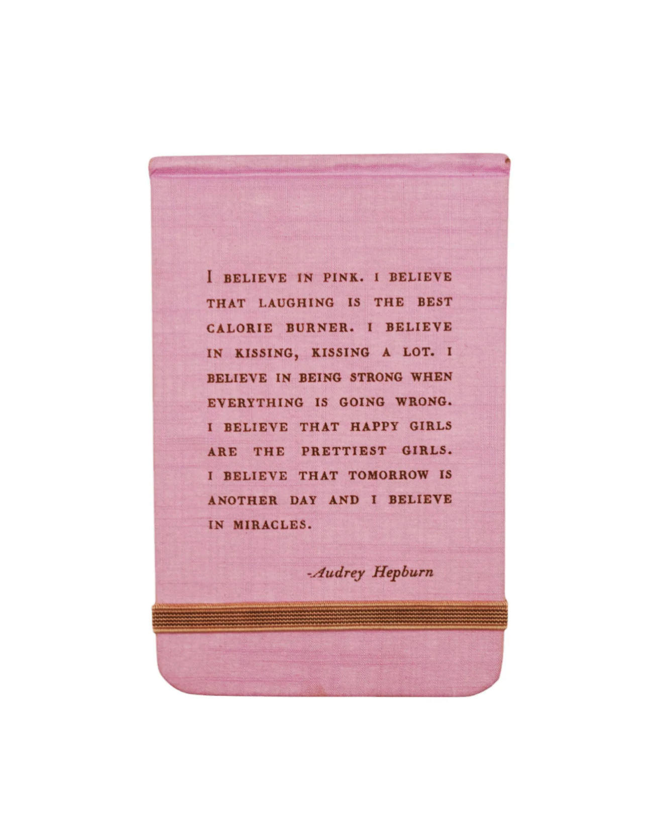 Fabric Quote Journal with Elastic Band