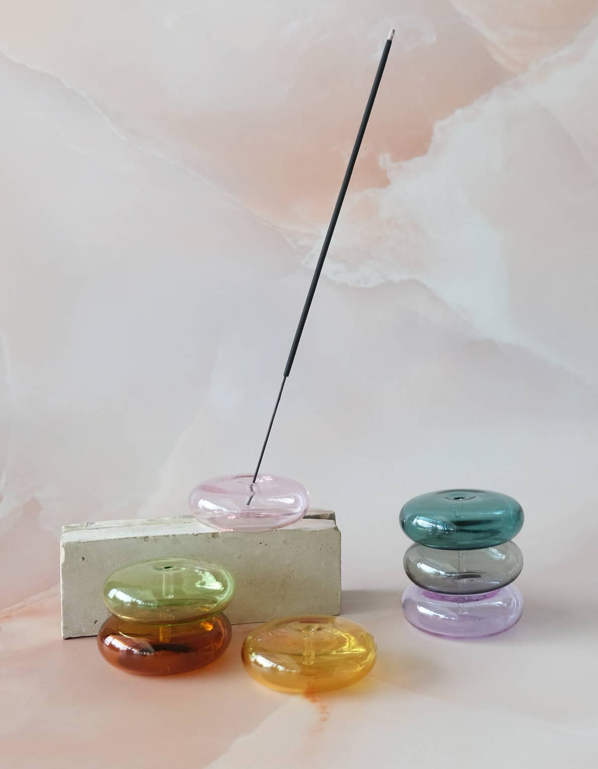 Bubble Glass Incense Holder