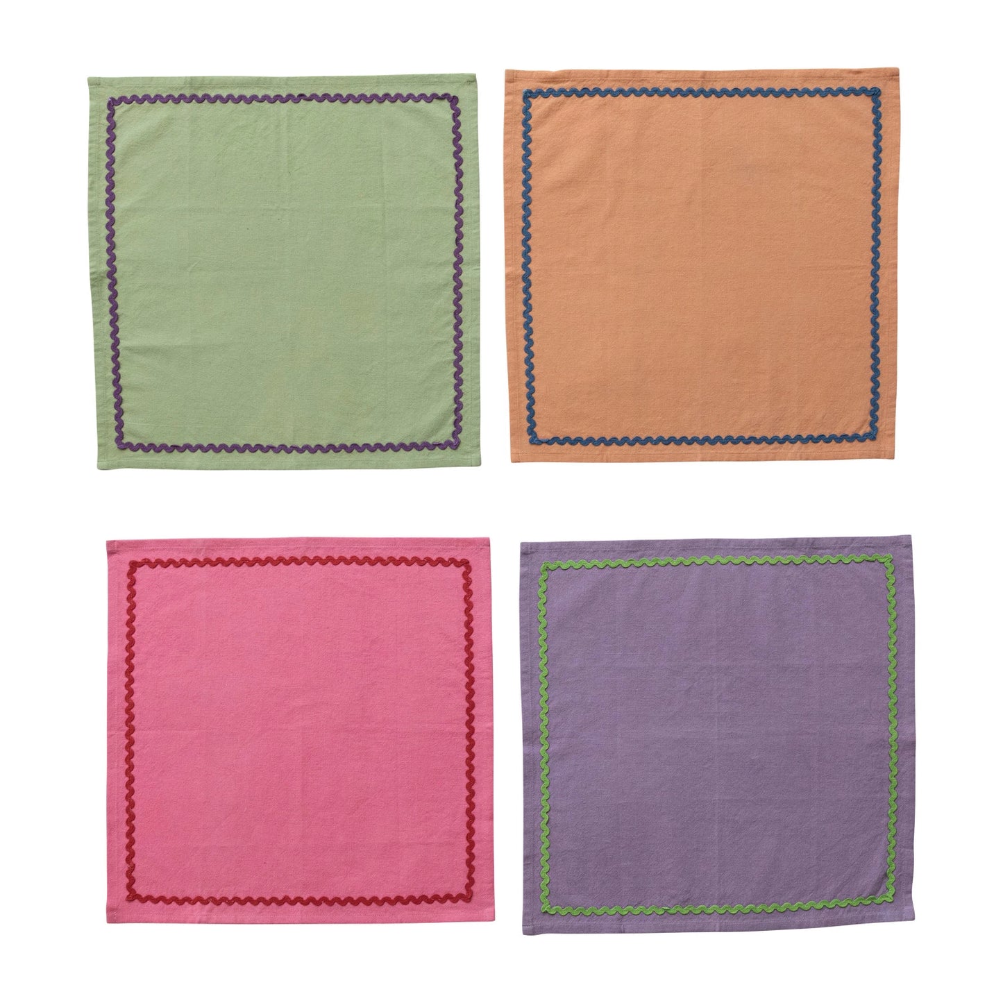 Set of 4 Rik-Rak Cotton Napkin