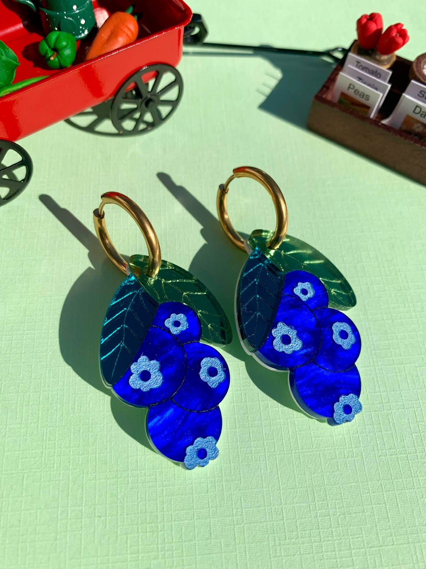 Blueberry Huggy Earrings