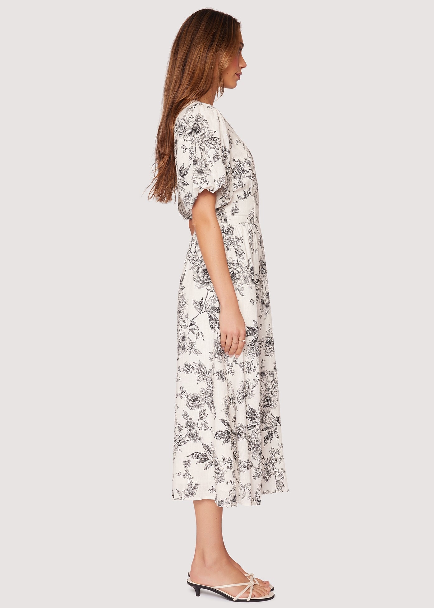 Rose Haven Midi Dress