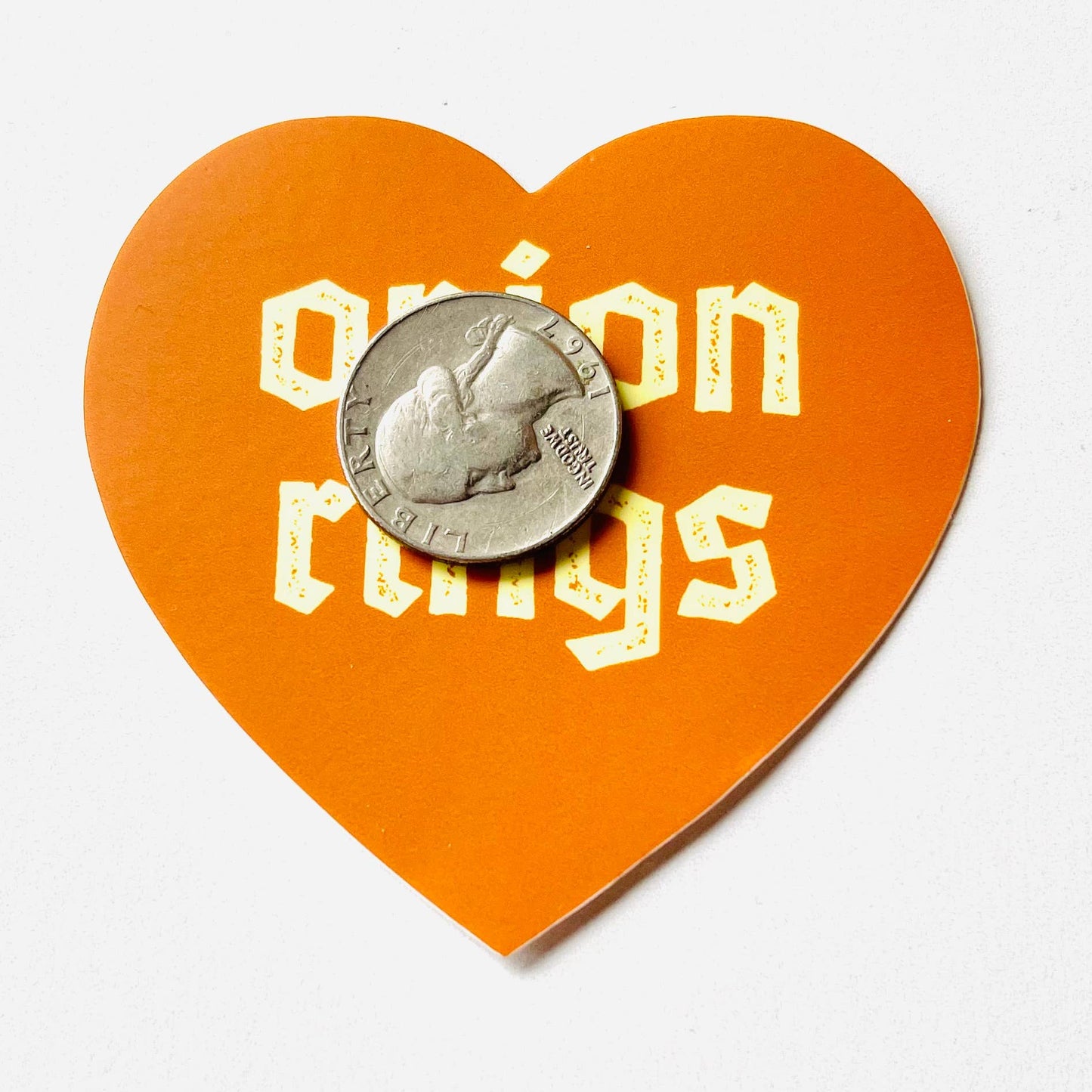 Onion Rings Heart Sticker