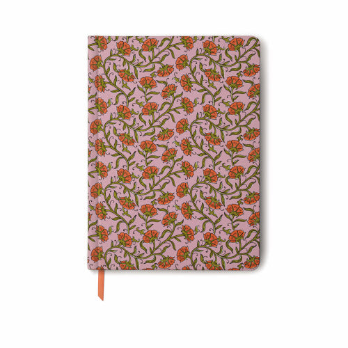 Pink Vintage Floral Jumbo Soft Touch Journal