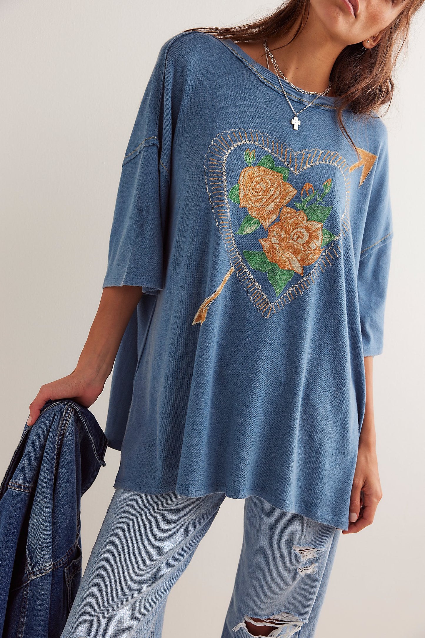 Love Rose Oversized Tee