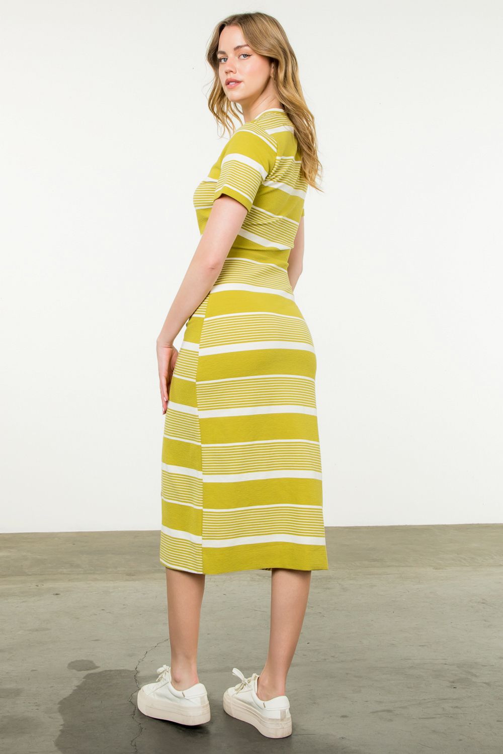 Maja Striped Twist Dress