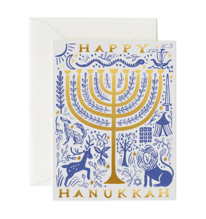 Twelve Tribes Menorah Card