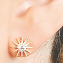 Sun and Moon Stud Earrings